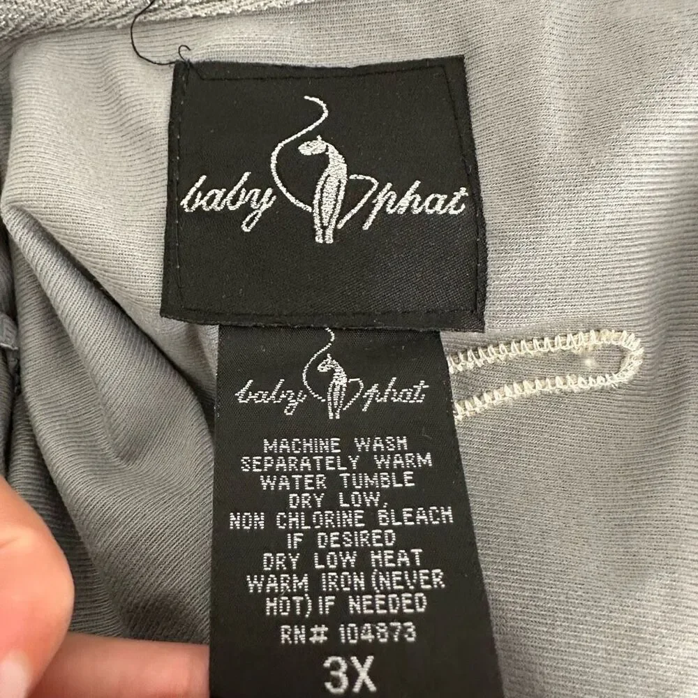 Baby Phat Y2K Logo Embroidered Athleisure Jacket Womens 3X Full Zip w Pockets - Picture 5 of 9